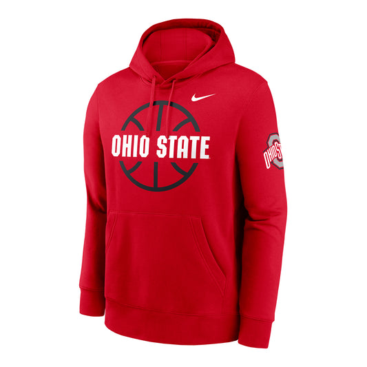 Ohio State Buckeyes Nike Basketball Club Fleece Sweatshirt - Front View