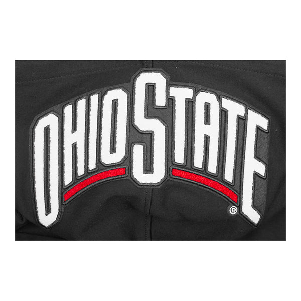 Ohio State Buckeyes Pro Standard Multi Logo Sweatshirt - Up Close Hood View