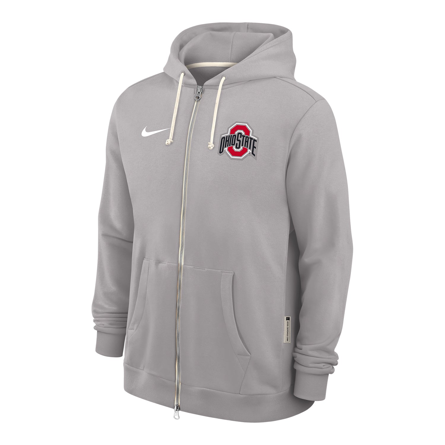 Ohio State Buckeyes Nike Full Zip Gray Sweatshirt - Front View