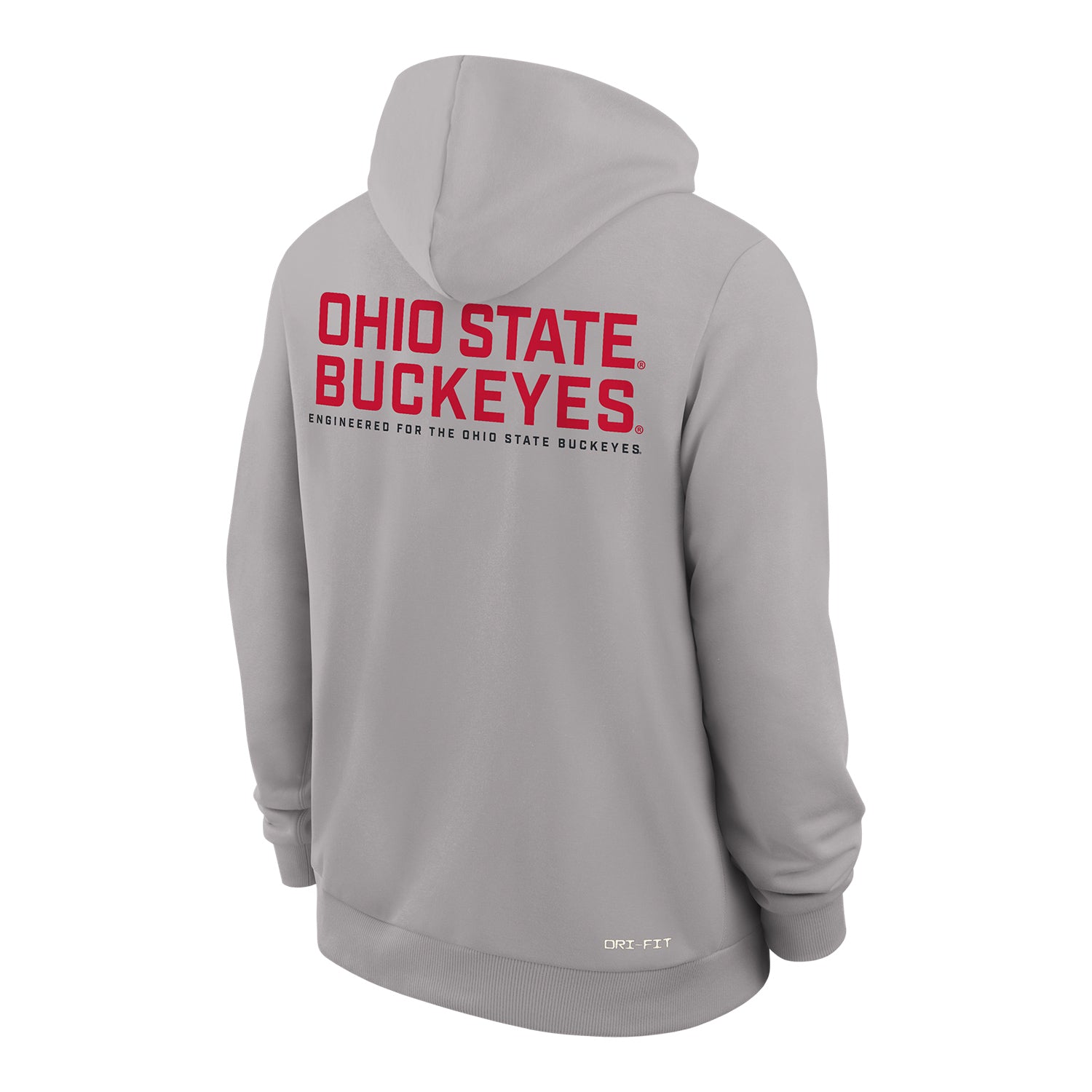 Ohio State Buckeyes Nike Full Zip Gray Sweatshirt - Back View