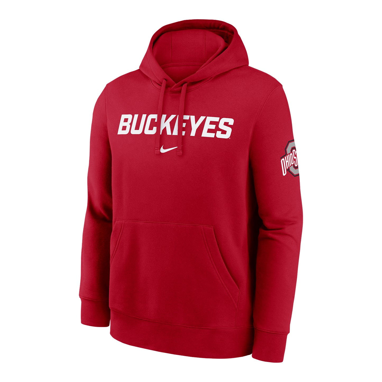 Ohio State Buckeyes Nike Club Fleece Buckeyes Sweatshirt In Scarlet - Front View