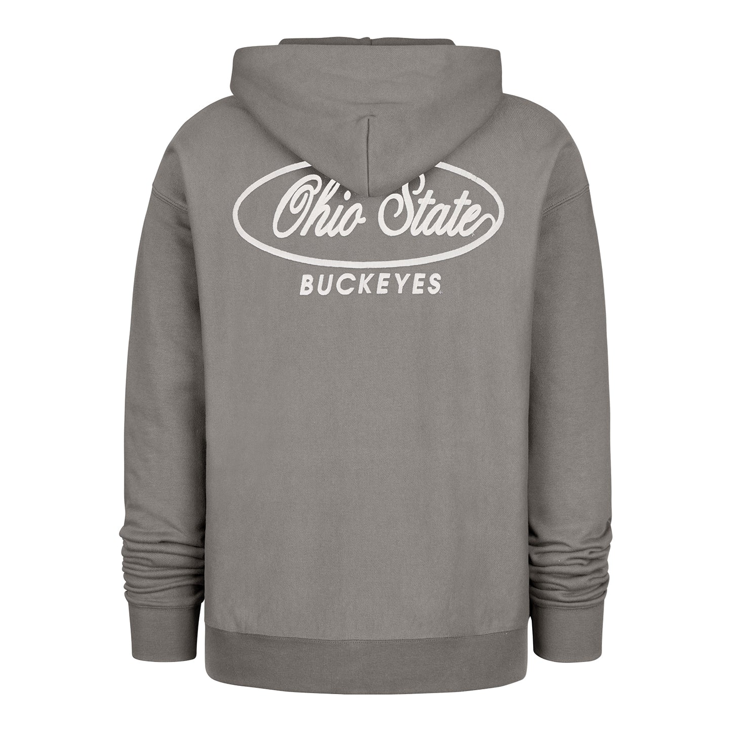 Ohio State Buckeyes 47 Brand Buckeyes Script Sweatshirt In Gray - Back View
