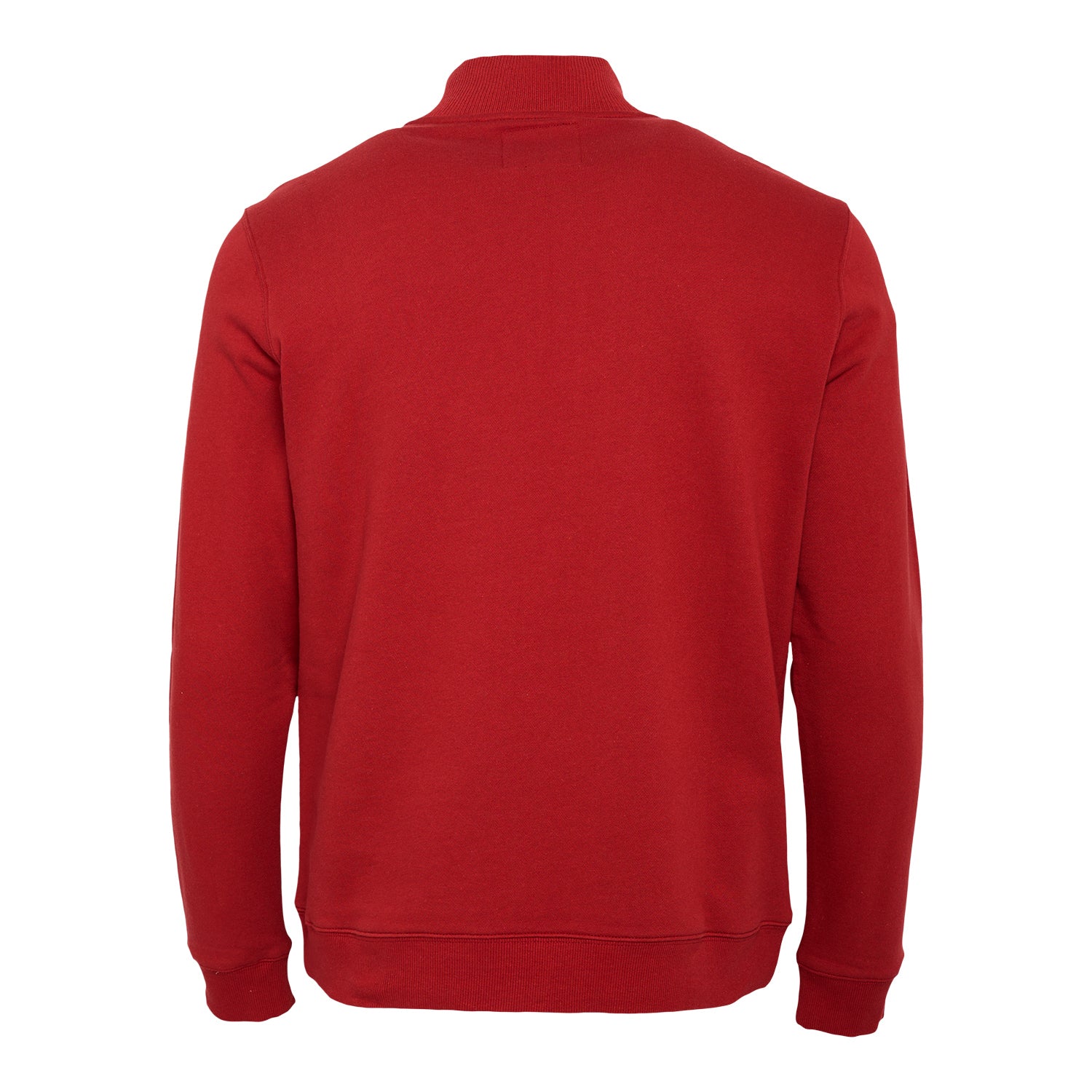 Ohio State Buckeyes Darius Rucker Raw Edge Patch 1/4 Zip Sweatshirt In Scarlet - Back View