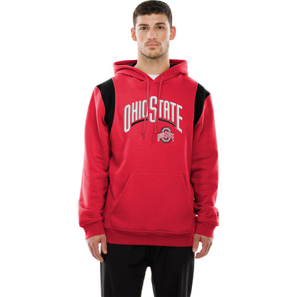 Ohio State Buckeyes New Era Athletic Wordmark Hooded Sweatshirt In Scarlet - Front View