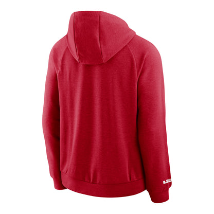 Ohio State Buckeyes Nike Practice Fleece Wordmark Hoodie In Scarlet - Back View