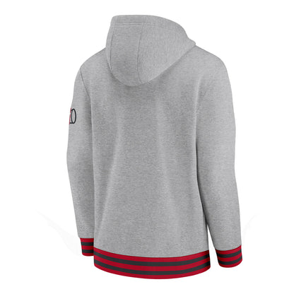 Ohio State Buckeyes Nike Legacy Retro Hoodie In Gray - Back View