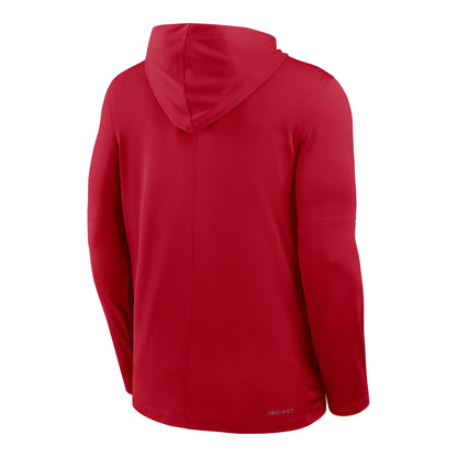 Ohio State Buckeyes Nike Lightweight Wordmark Hooded Scarlet Sweatshirt - Back View