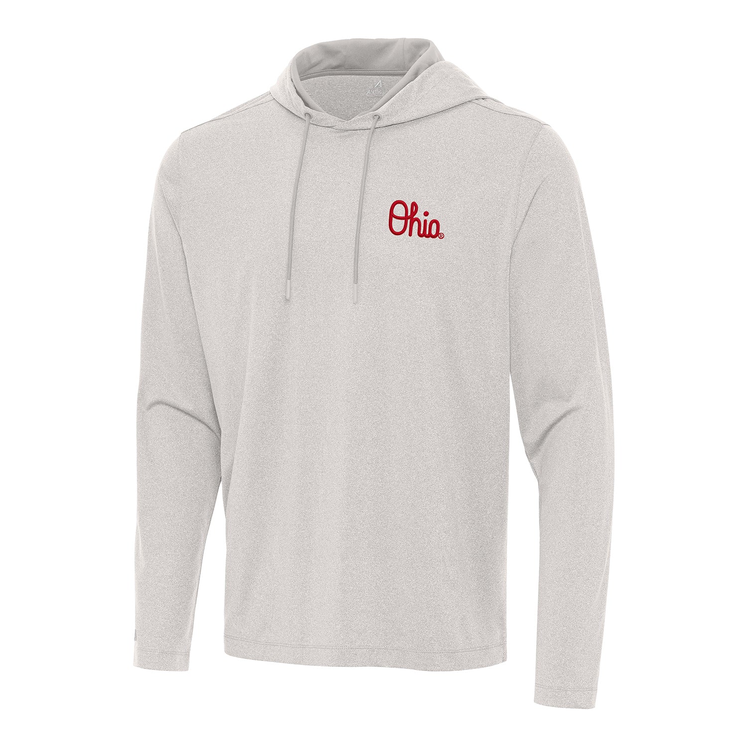 Ohio State Buckeyes Antigua Kinetic OHIO Script Hoodie - Front View