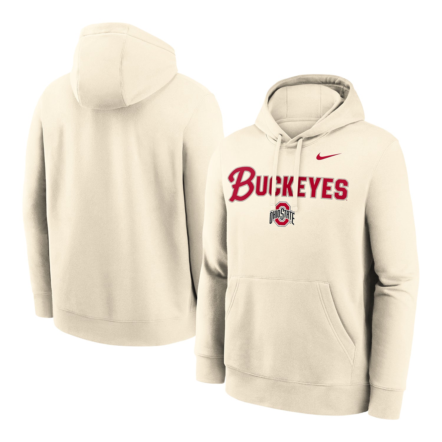 Ohio State Buckeyes Nike Tackle Twill Hoodie - Front and Back