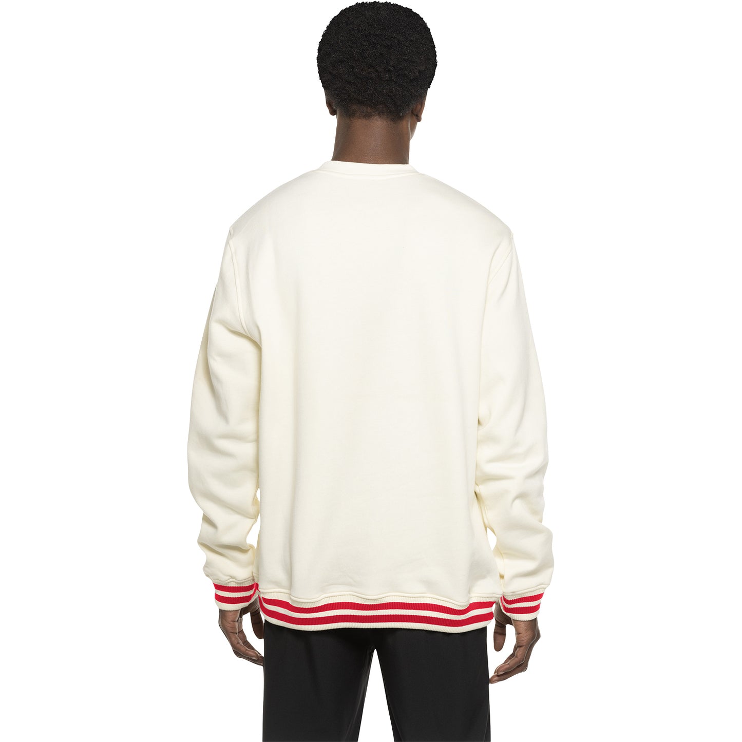 Ohio State Buckeyes New Era Throwback Ribbed Crewneck - Modeled Back