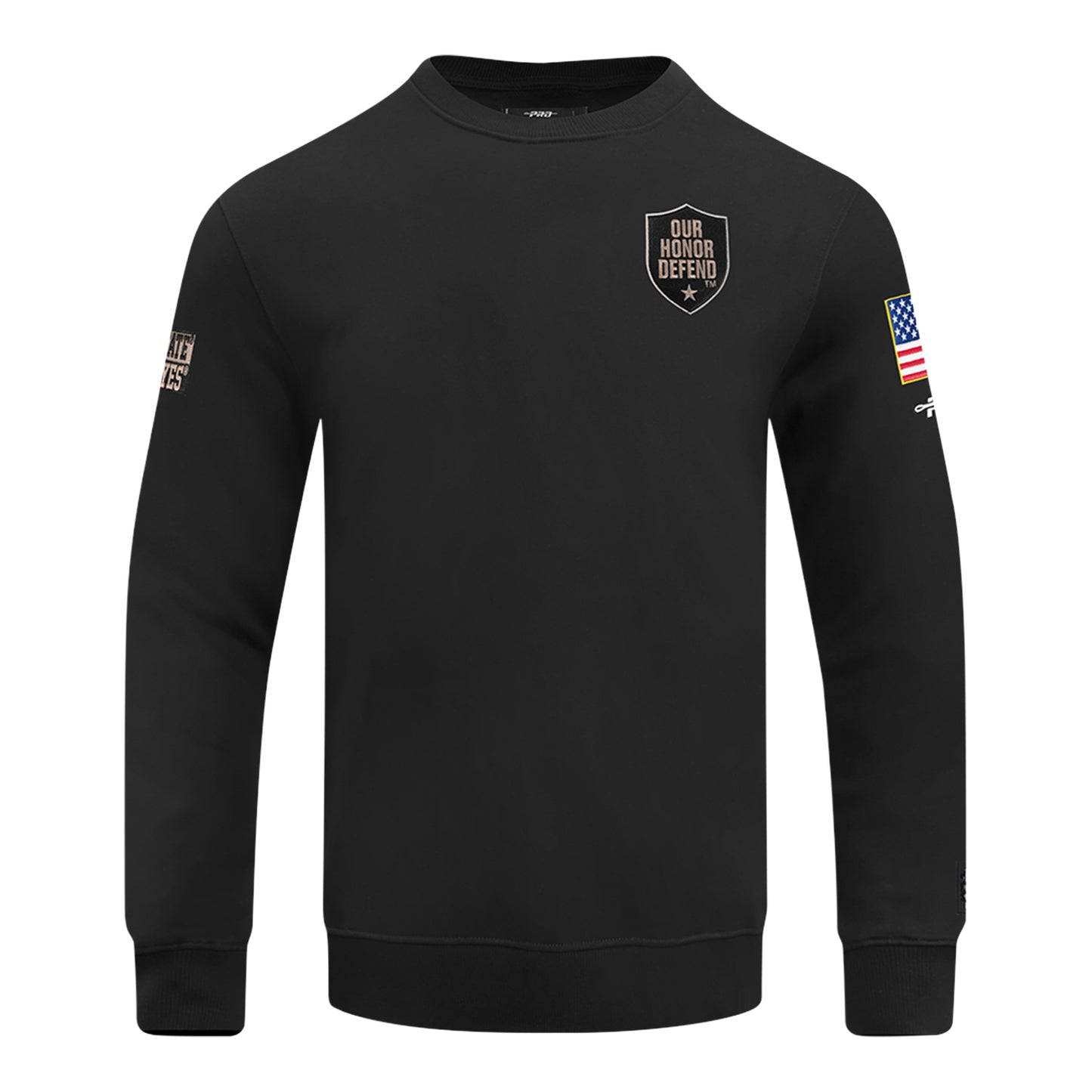 Ohio State Buckeyes Prostandard Our Honor Defend Crewneck Sweatshirt In Black - Front View