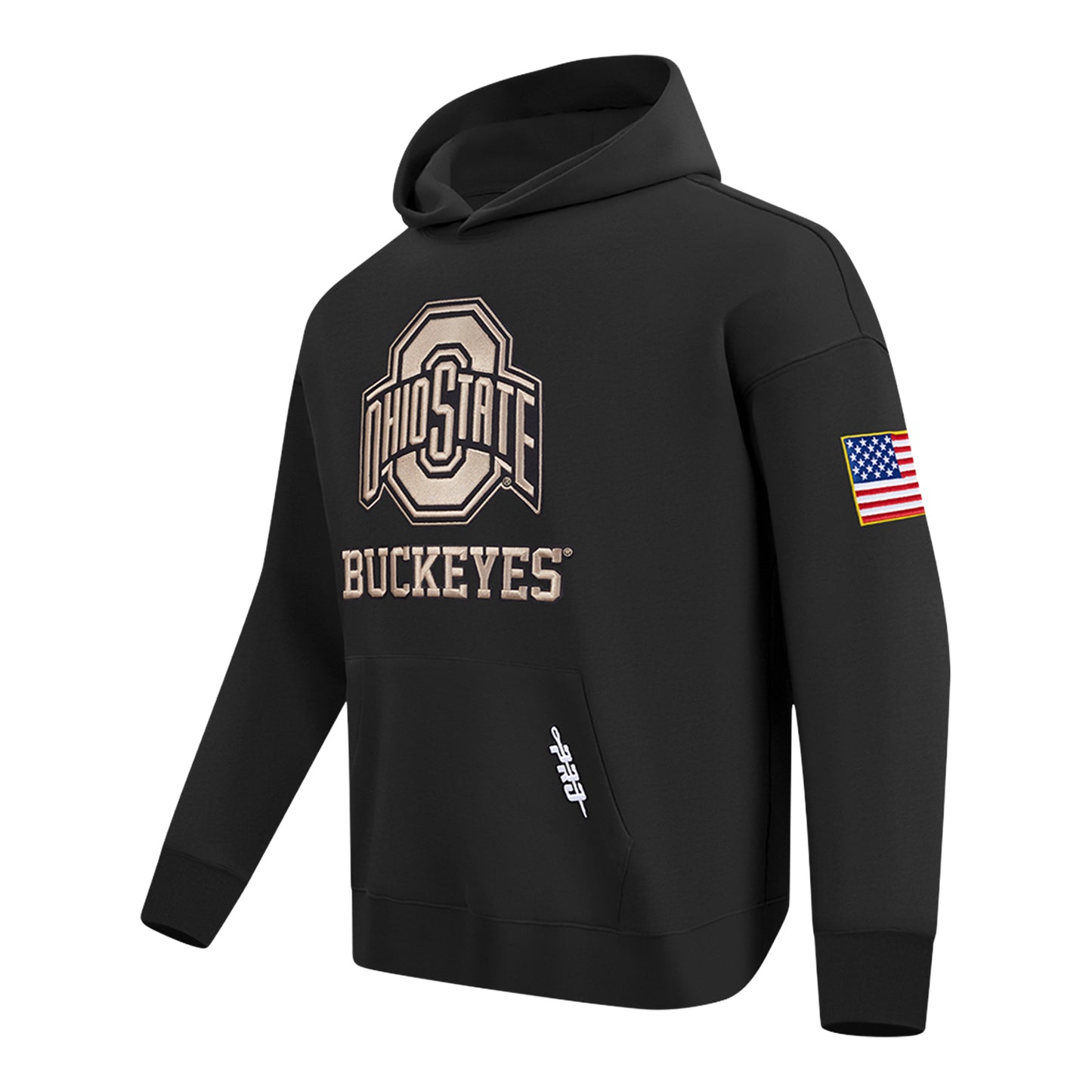 Ohio State Buckeyes Prostandard Our Honor Defend Hooded Sweatshirt In Black - Front Side View
