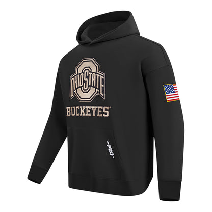 Ohio State Buckeyes Prostandard Our Honor Defend Hooded Sweatshirt In Black - Front Side View