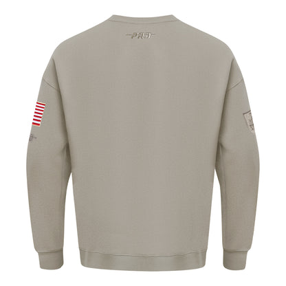 Ohio State Buckeyes Prostandard Primary Logo Our Honor Defend Crewneck Sweatshirt In Tan - Back View