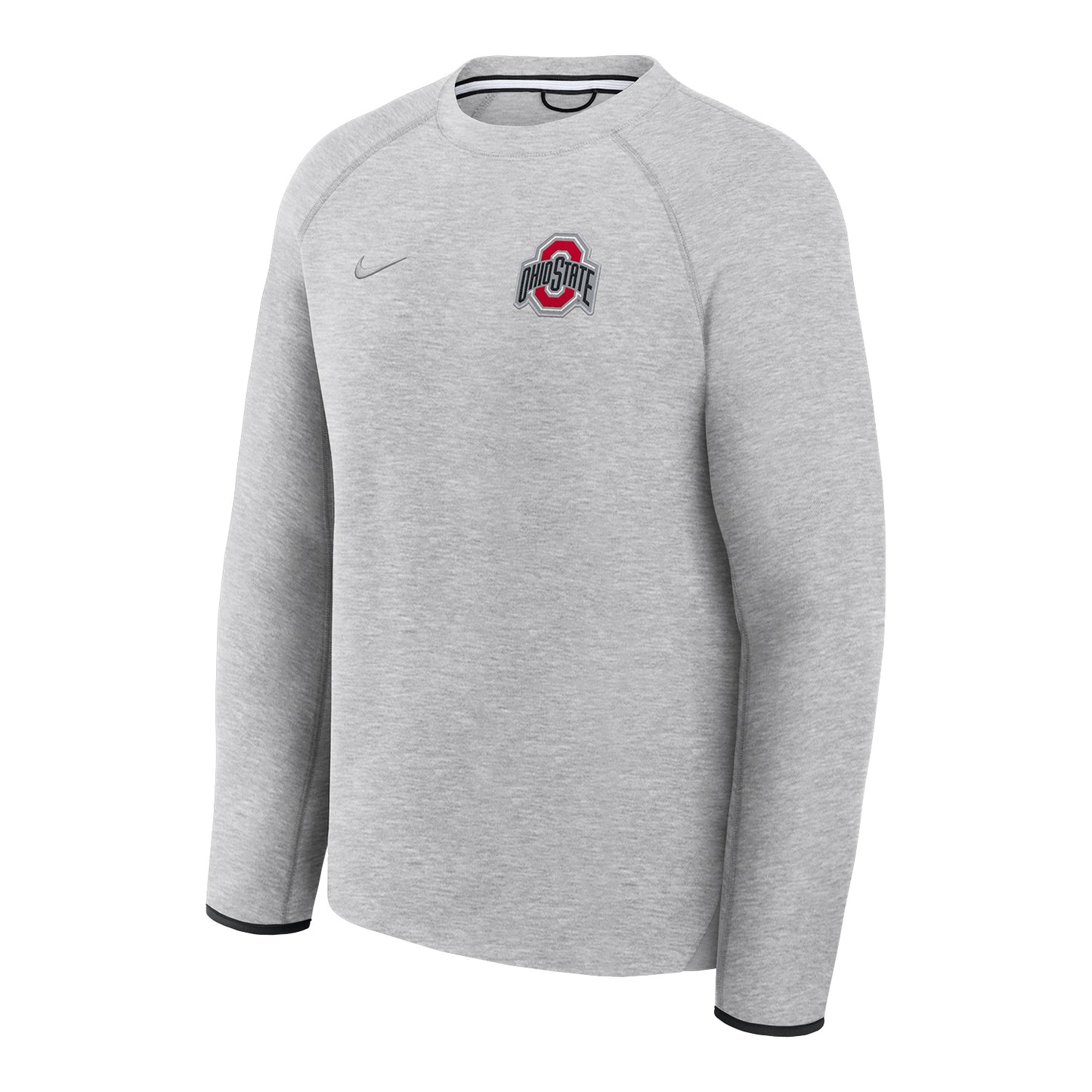 Ohio State Buckeyes Nike Tech Fleece Gray Crewneck Sweatshirt - Front View