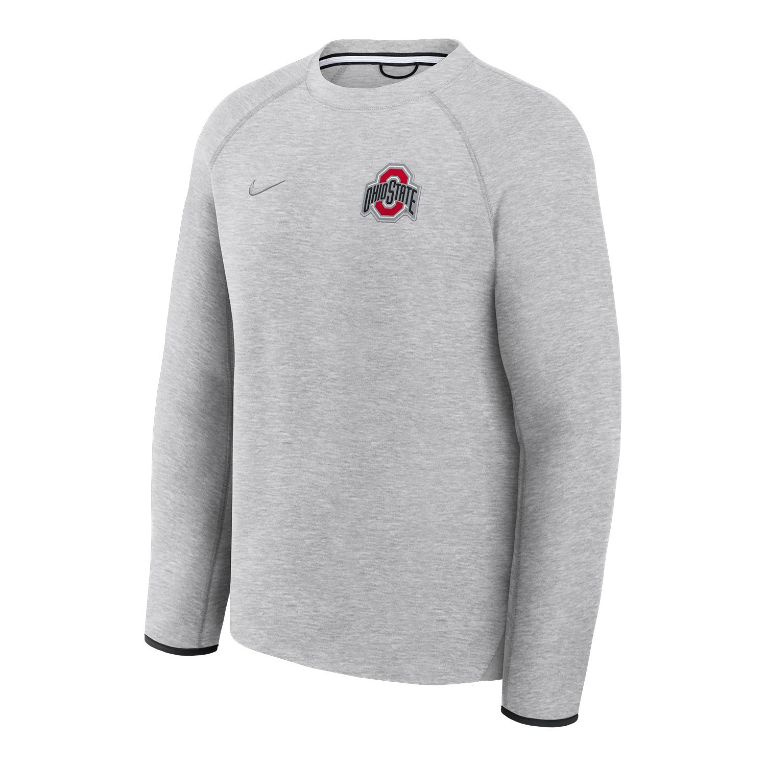 Ohio State Buckeyes Nike Tech Fleece Gray Crewneck Sweatshirt - Front View