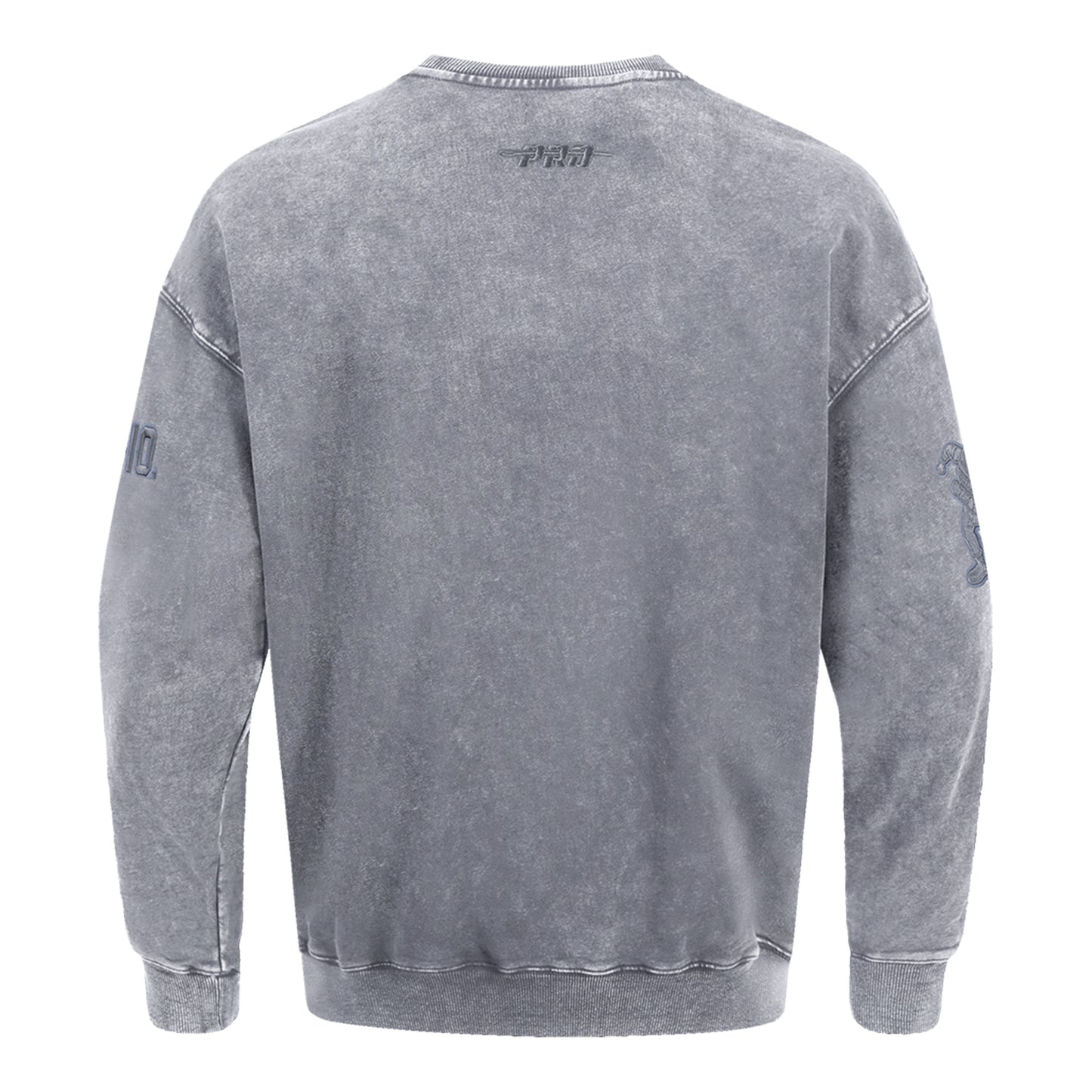 Ohio State Buckeyes Prostandard Washed Block O Crewneck Sweatshirt In Gray - Back View