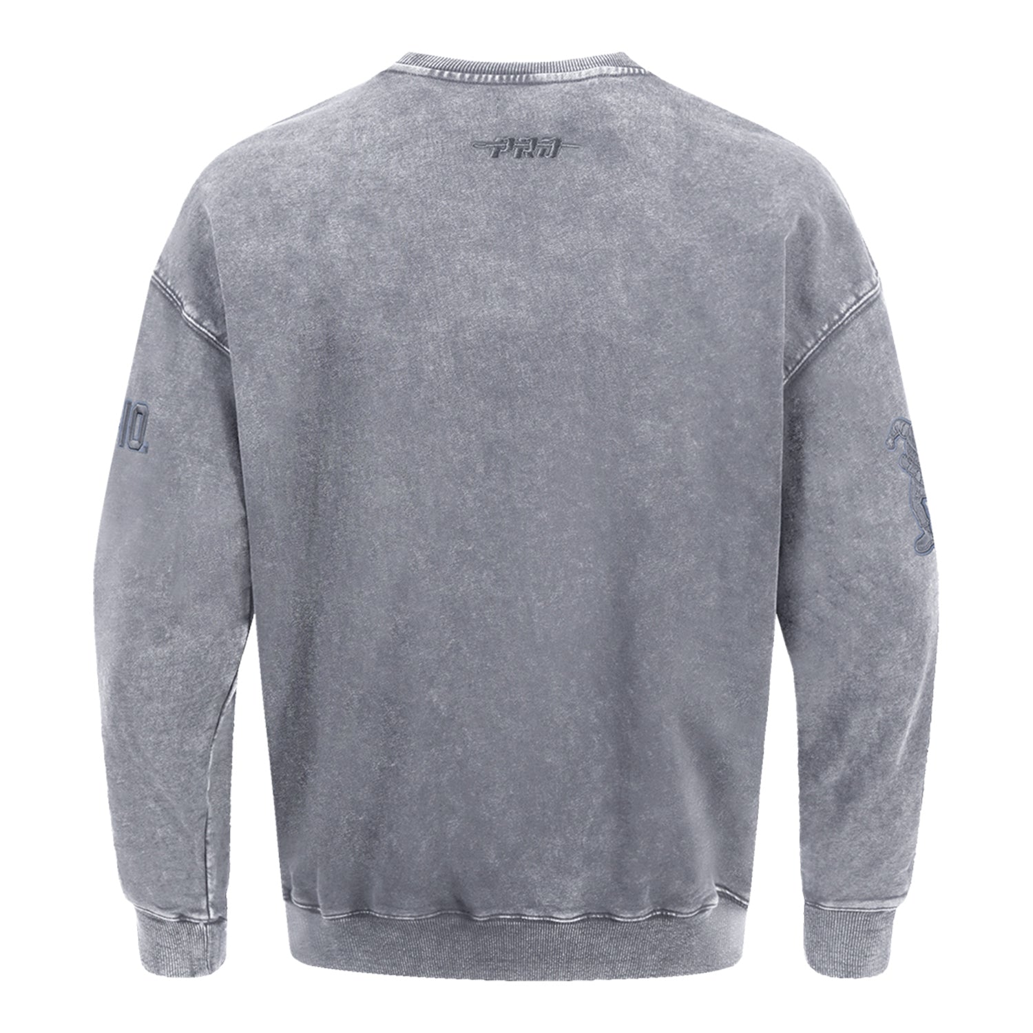 Ohio State Buckeyes Prostandard Washed Block O Crewneck Sweatshirt In Gray - Back View