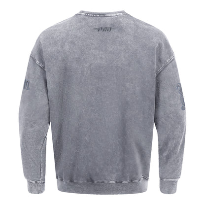 Ohio State Buckeyes Prostandard Washed Block O Crewneck Sweatshirt In Gray - Back View