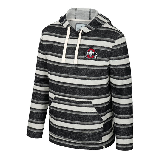 Ohio State Buckeyes Striped French Terry Pullover Hoodie - Front View