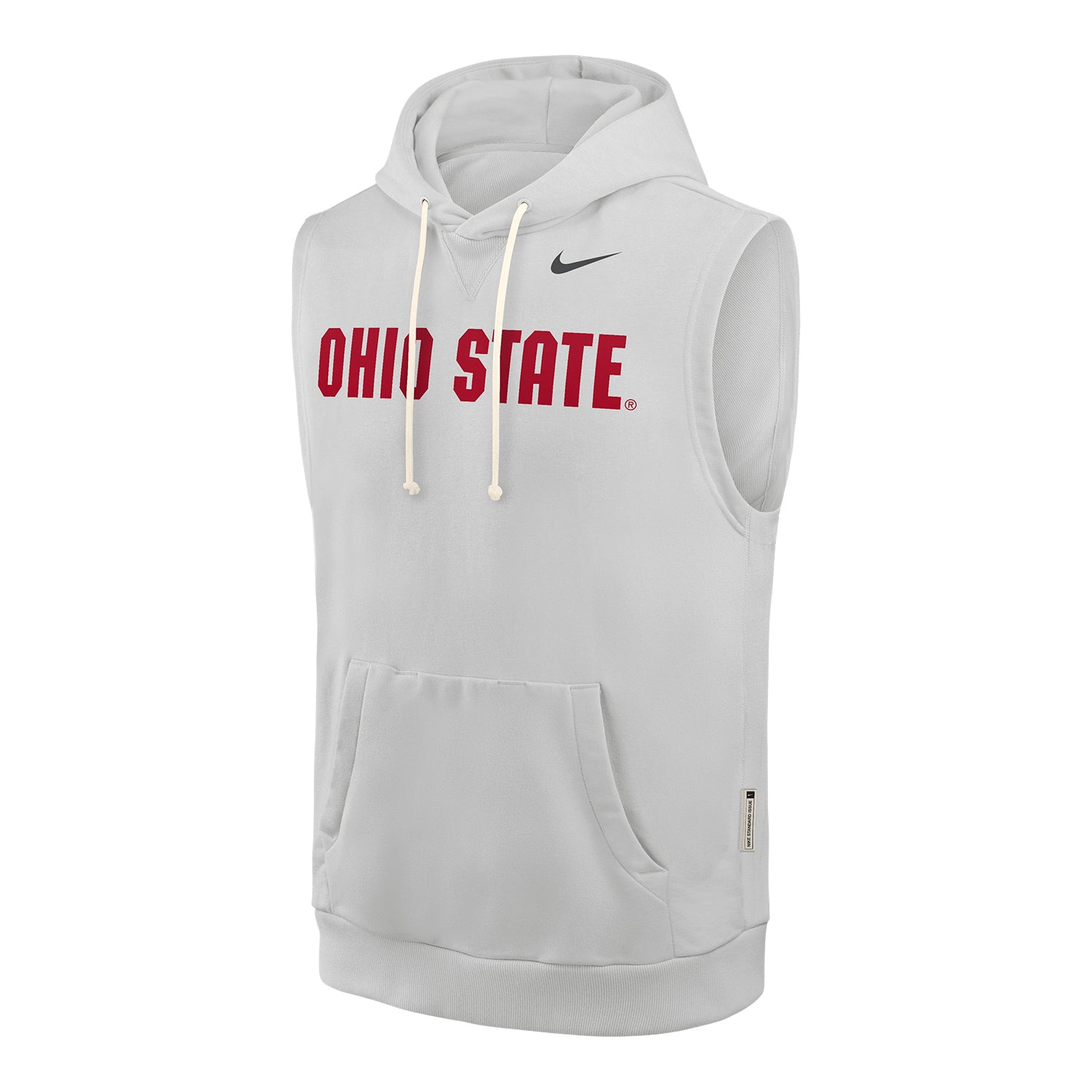 Ohio State Buckeyes Nike Sleeveless Wordmark Hoodie - Front