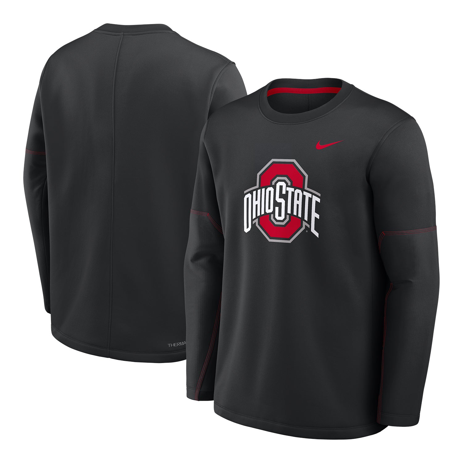 Ohio State Buckeyes Nike Sideline Coach's L/S T-Shirt - Full View