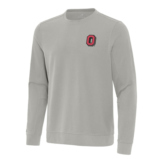 Ohio State Buckeyes Antigua Echelon Crewneck Sweatshirt - Front