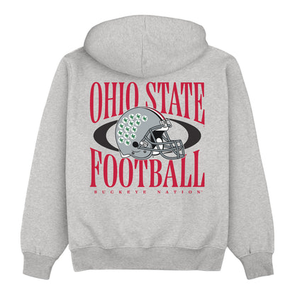 Ohio State Buckeyes Homefield Vintage Helmet Hoodie - Back