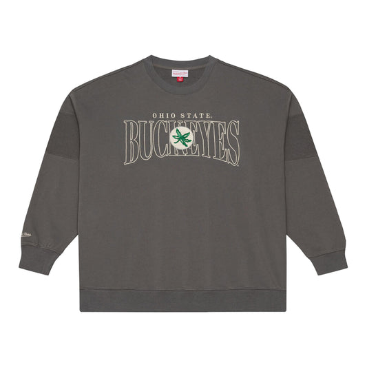 Ohio State Buckeyes M&N Heritage Crewneck Sweatshirt - Front