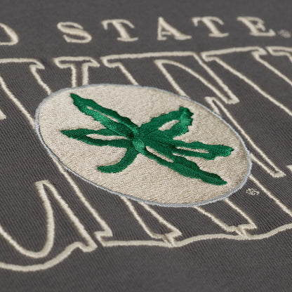 Ohio State Buckeyes M&N Heritage Crewneck Sweatshirt - Close Up