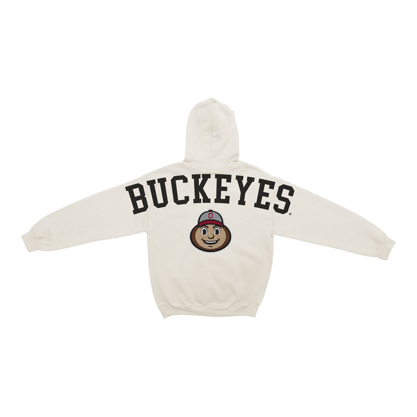 Ohio State Buckeyes Chenille Brutus Hoodie - Back View