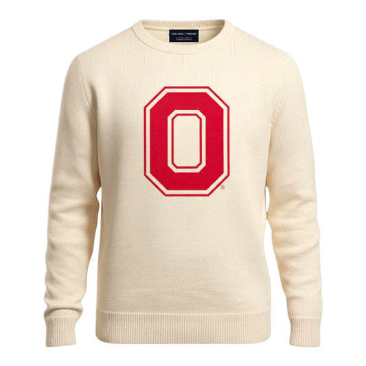 Ohio State Buckeyes Block O Applique Sweater - Front
