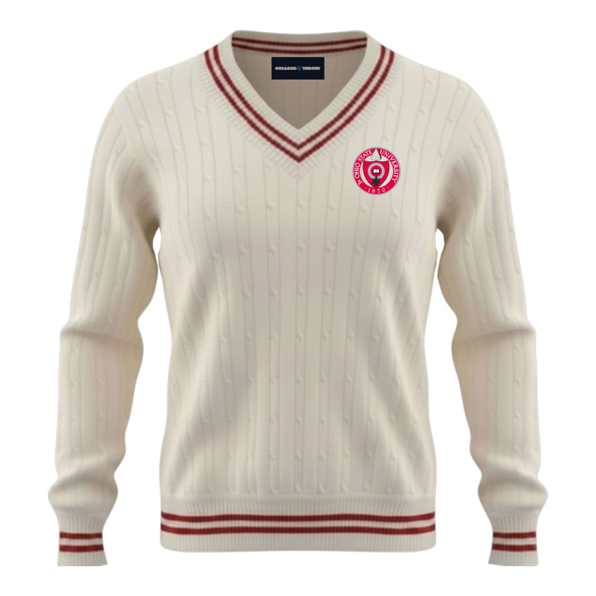 Ohio State Buckeyes Ribbed Cricket Sweater - Front
