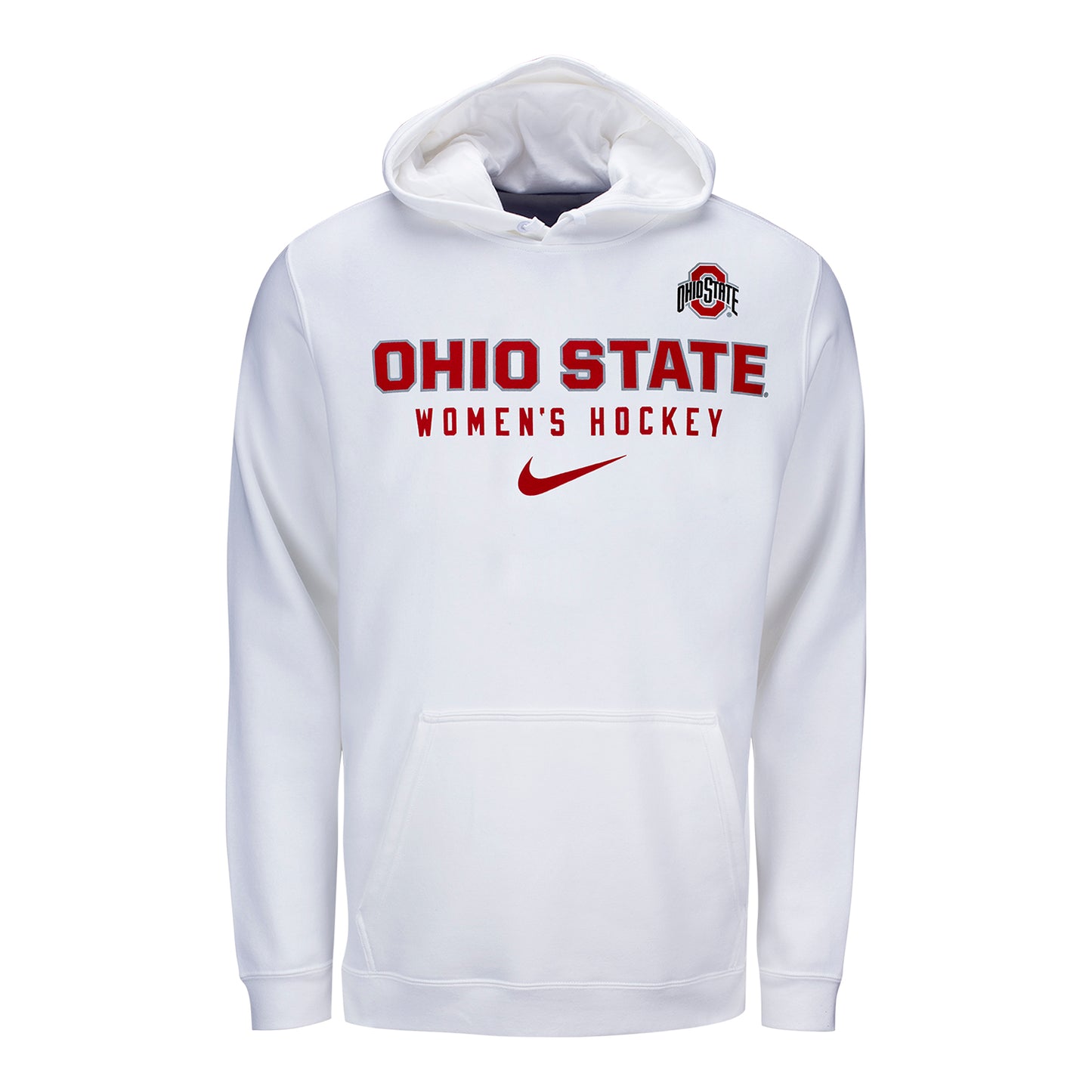 Ohio State Buckeyes Nike Women's Hockey White Sweatshirt - Front View