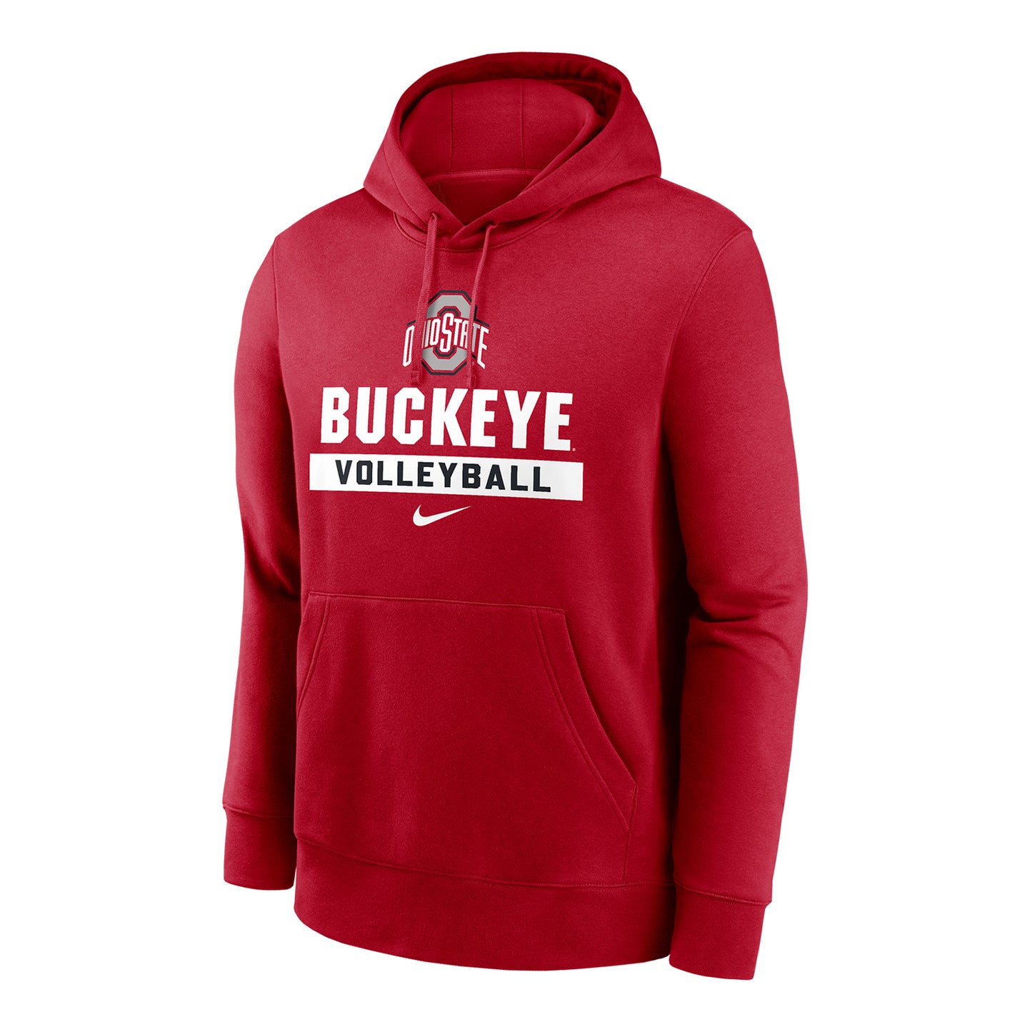 Ohio State Buckeyes Nike Volleyball Scarlet Hooded Sweatshirt - Front View