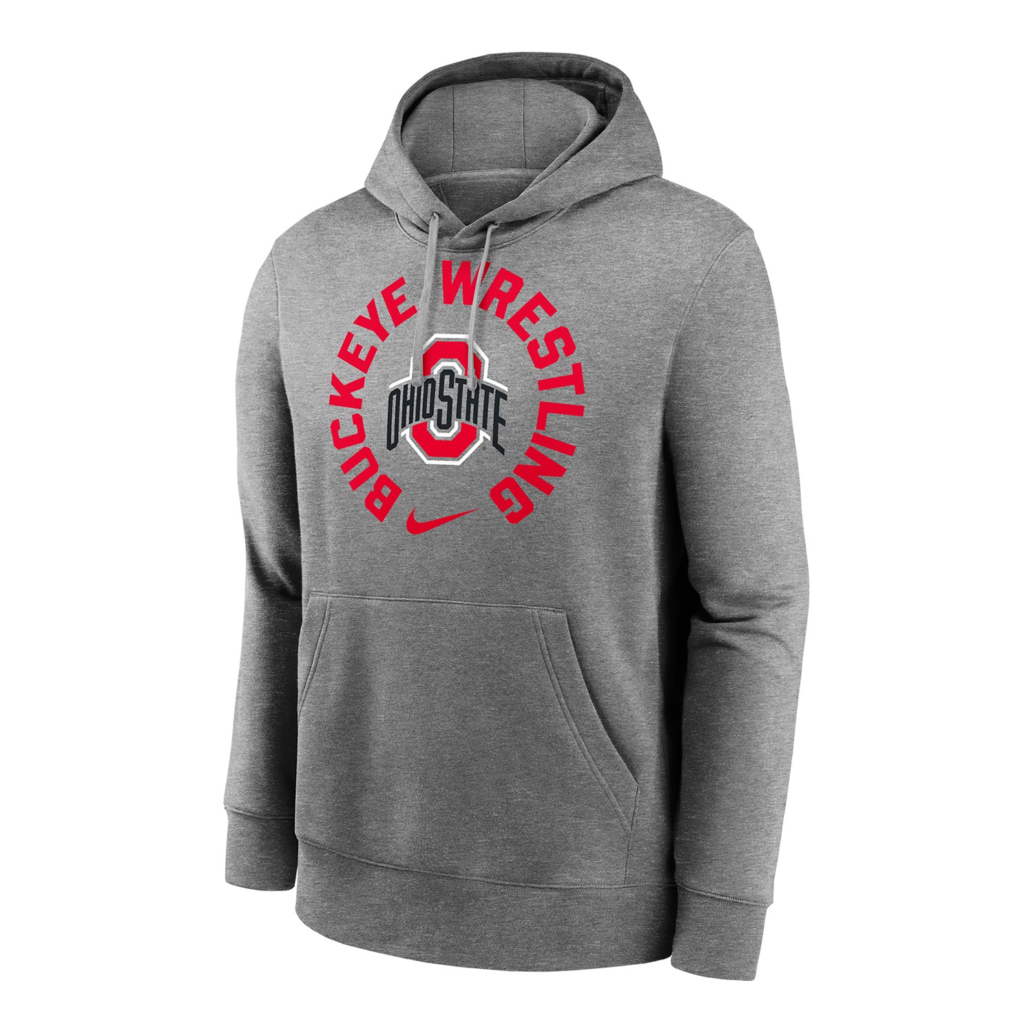 Ohio State Buckeyes Nike Authority Wrestling Gray Sweatshirt - Front View