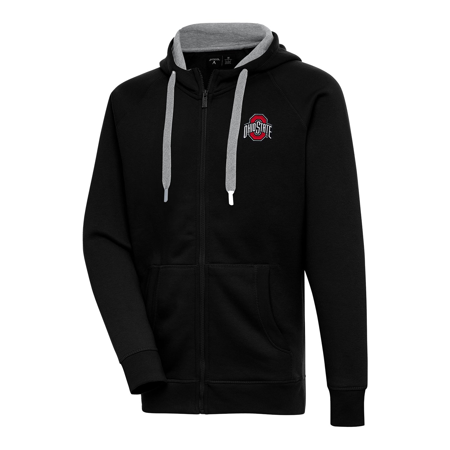 Ohio State Buckeyes Victory Full Zip Black Sweatshirt - Front View