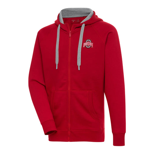 Ohio State Buckeyes Victory Full Zip Scarlet Sweatshirt - Front View