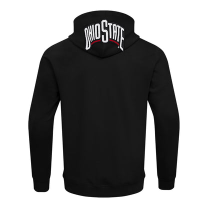 Ohio State Buckeyes Prostandard Classic Full Zip Black Sweatshirt - Back View
