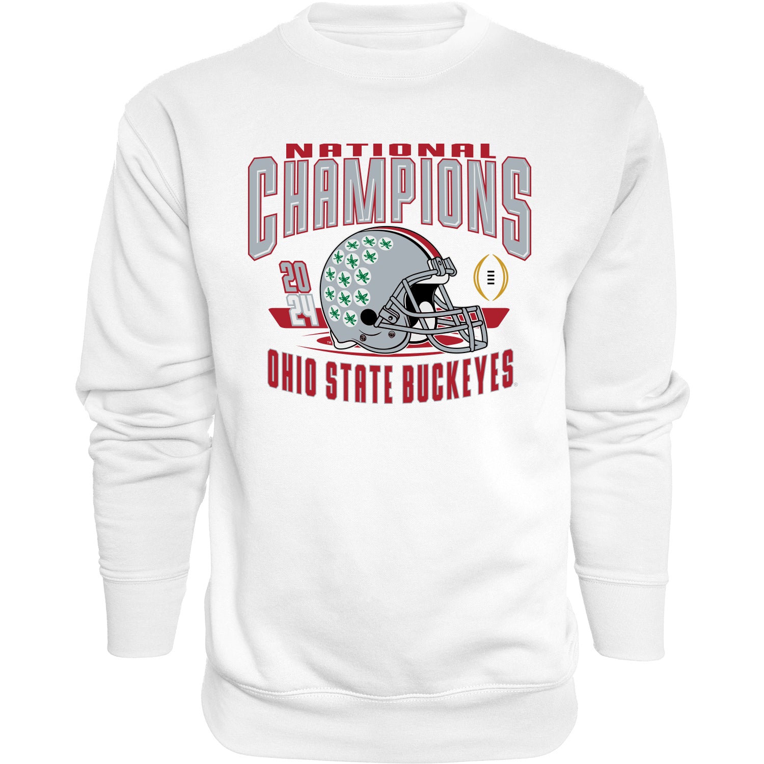 Ohio State Buckeyes National Champions Helmet Crewneck Sweatshirt