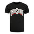 Ohio State Buckeyes Wordmark Club T-Shirt - In Black - Front View