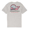 Ohio State Buckeyes Pocket T Helmet Whale T-Shirt - In Gray - Back View