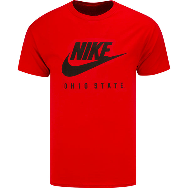 Ohio State Buckeyes Nike Futura Swoosh Red T-Shirt - In Scarlet - Front View