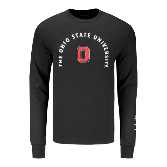 Ohio State Buckeyes Nike Campus Long Sleeve Black T-Shirt - Front View