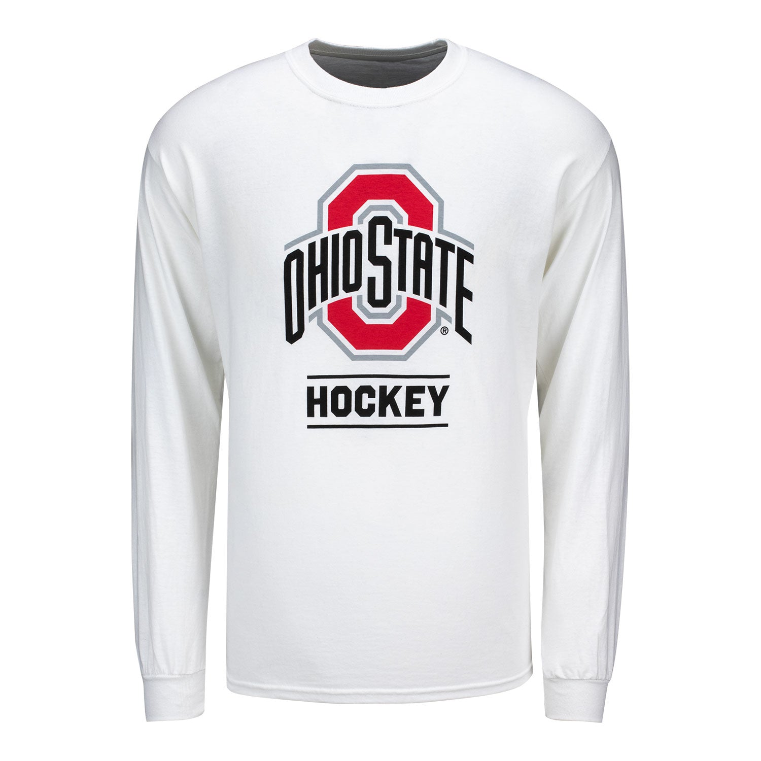 Ohio State Buckeyes Athletic Hockey Long Sleeve T-Shirt - Front View