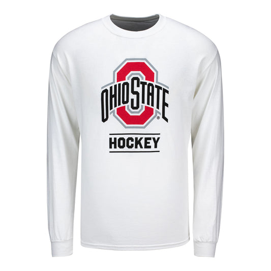 Ohio State Buckeyes Athletic Hockey Long Sleeve T-Shirt - Front View