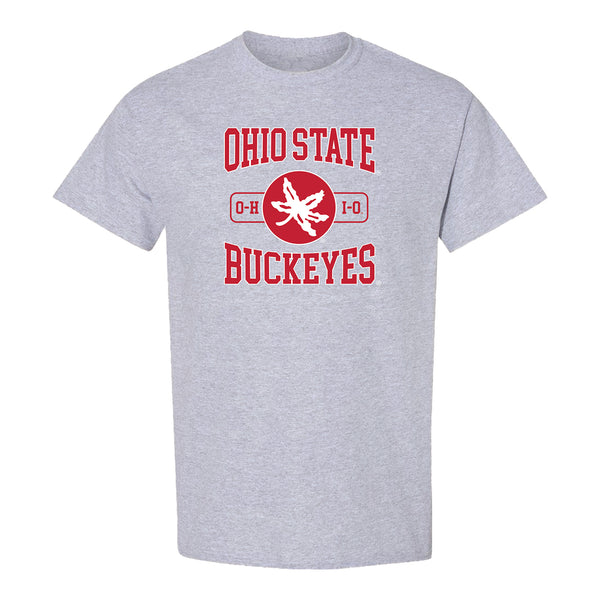 THE® Branded Ohio State Buckeyes Gray Leaf Tee - In Gray - Front View