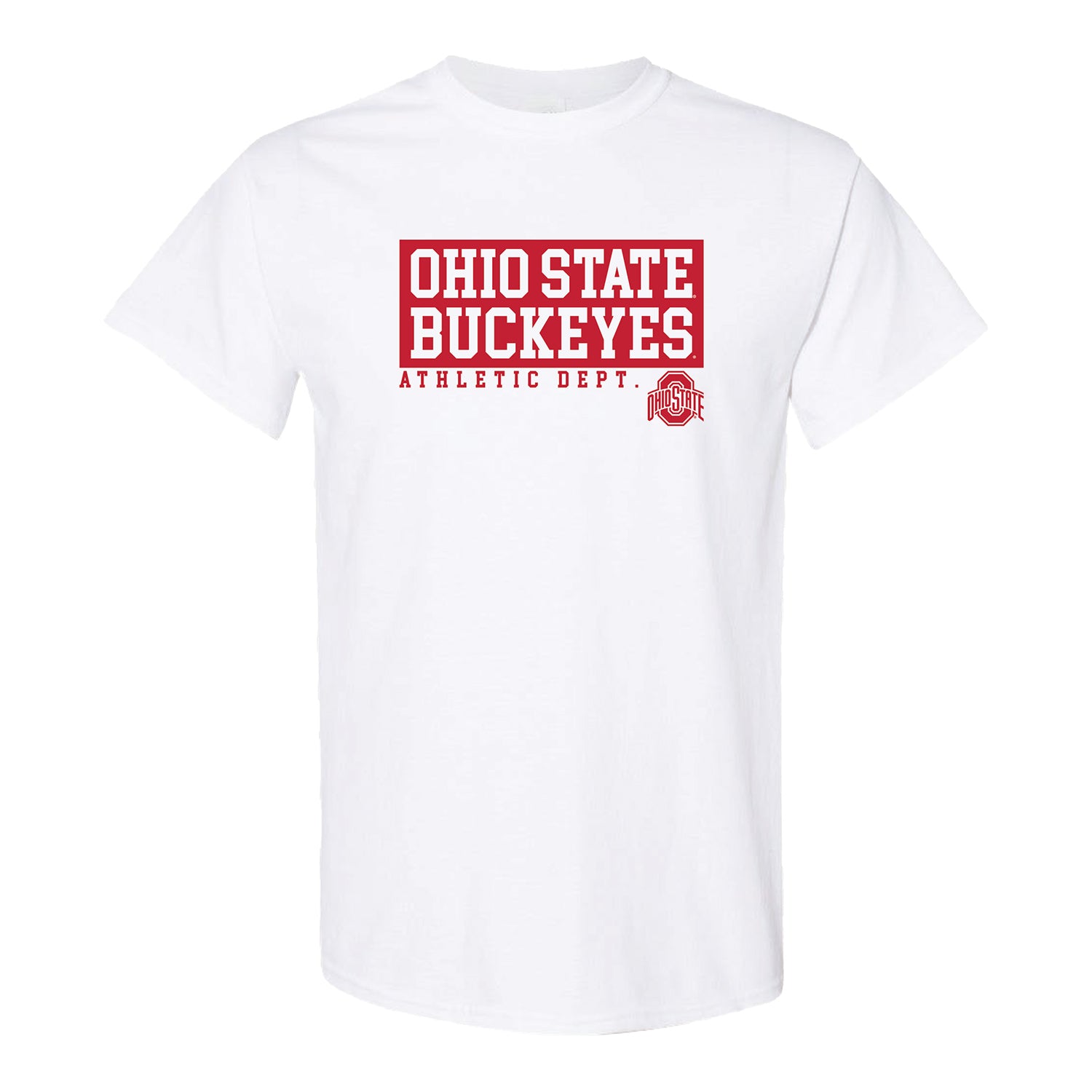 THE® Branded Ohio State Buckeyes Athletic Department White Tee | Shop ...