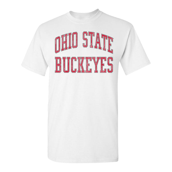 THE® Branded Ohio State Buckeyes Arch White Tee - In White - Front View