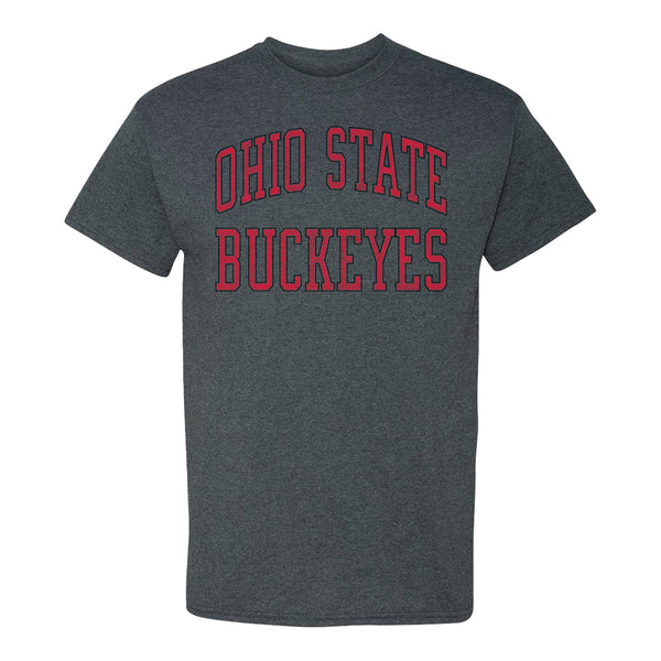 THE® Branded Ohio State Buckeyes Arch Heather Gray Tee - In Gray - Front View